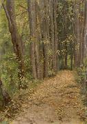 Paul Raud a road in park oil painting reproduction